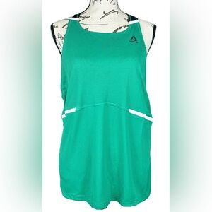 Women's M Reebok Green Speedwick Fabric Boston Track Club Running Tank NWT